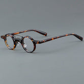 Bert Punk Retro Round Acetate Frame Round Frames Southood Leopard